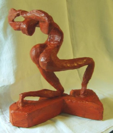Скульптура под названием "A man is born" - S Eymond Laritaz, Подлинное произведение искусства, проволочный