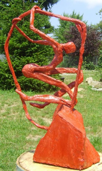 Скульптура под названием "SORTIR DU CARCAN" - S Eymond Laritaz, Подлинное произведение искусства, Гипс
