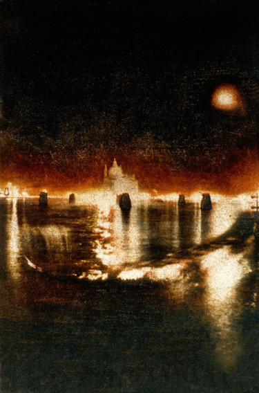 Fotografia intitolato ""notte veneziana"" da Jacqueline Giudicelli, Opera d'arte originale, Fotografia digitale