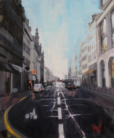 Peinture intitulée "Paris faubourg St M…" par Harold Aupetit, Œuvre d'art originale