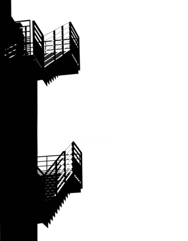 Фотография под названием ""Stairs 690"" - Harold Vernhes, Подлинное произведение искусства, Цифровая фотография