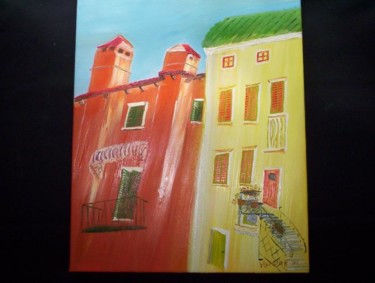 Painting titled "Stairway Home" by Harold Messler, Original Artwork