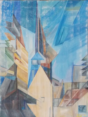 Malerei mit dem Titel "Segelschiffe im Haf…" von Harry Lübke (hARRY), Original-Kunstwerk, Öl