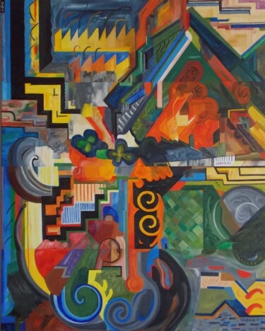 Peinture intitulée "Sinfonie Nr. 6" par Harry Lübke (hARRY), Œuvre d'art originale, Huile