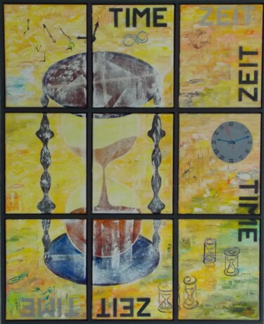 Painting titled "ZEIT" by Harry Lübke (hARRY), Original Artwork, Oil
