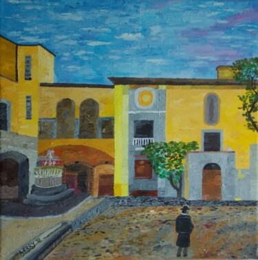 Painting titled "Piazza" by Harry Lübke (hARRY), Original Artwork, Oil