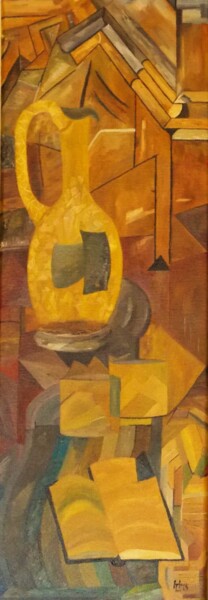 Malerei mit dem Titel "Karaffe mit Gläser…" von Harry Lübke (hARRY), Original-Kunstwerk, Öl