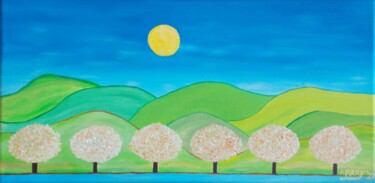 Peinture intitulée "Kleiner Frühling" par Harry Lübke (hARRY), Œuvre d'art originale, Huile