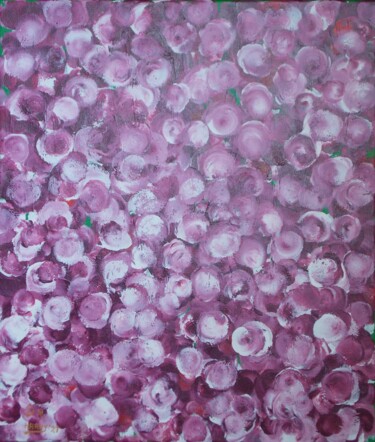 Malerei mit dem Titel "Violett in Weiß (Le…" von Harry Lübke (hARRY), Original-Kunstwerk, Acryl