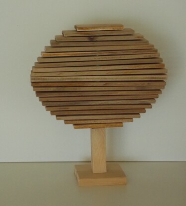 Escultura titulada "Baum (kinetisch)" por Harry Lübke (hARRY), Obra de arte original, Madera