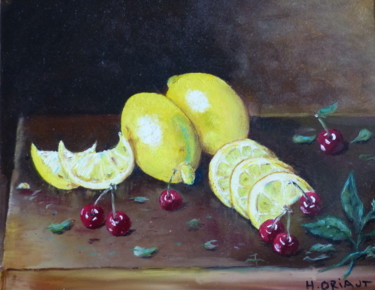 Картина под названием "Les Citrons" - H. Oriaut, Подлинное произведение искусства, Масло