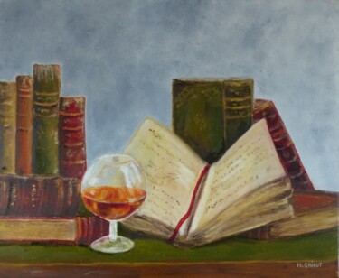 Painting titled "Coin détente" by H. Oriaut, Original Artwork, Oil Mounted on Wood Stretcher frame