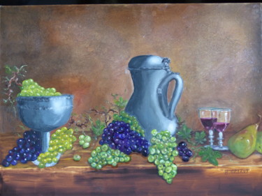 Painting titled "les-raisins.jpg" by H. Oriaut, Original Artwork, Oil