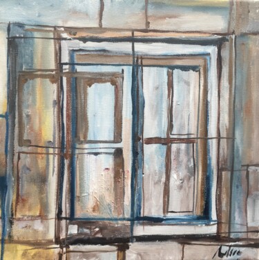 Peinture intitulée "Double fenêtre" par Hartiste, Œuvre d'art originale, Huile