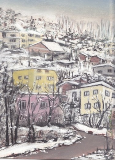 Schilderij getiteld "Uludağ etekleri" door Harun Arı, Origineel Kunstwerk, Olie