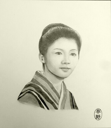 Drawing titled "Concentrée" by Chun Ye Wen, Original Artwork, Graphite