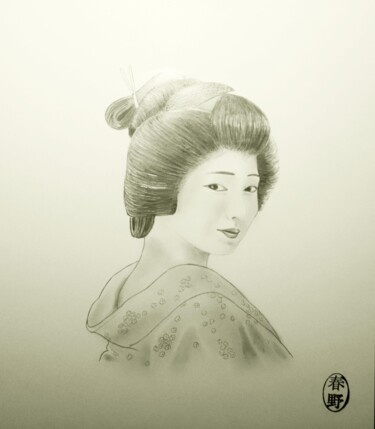 Drawing titled "Aguicheuse" by Chun Ye Wen, Original Artwork, Graphite