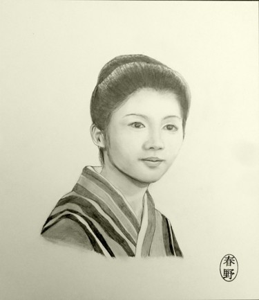Concentrée Dessin intitulée "Concentrée" par Haruno Mon 春野紋, Œuvre d'art originale, Graphite