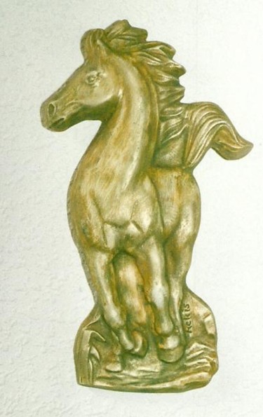 Sculpture intitulée "cheval_(patine).jpg" par Hasch, Œuvre d'art originale, Coulage