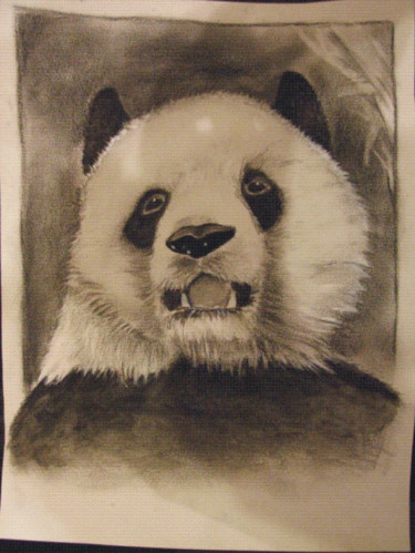 Painting titled "panda.gif" by Hasch, Original Artwork, Oil