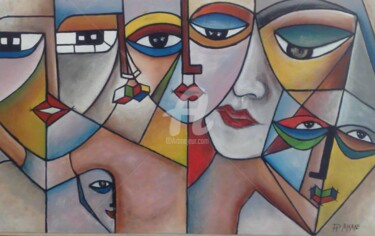 Peinture intitulée "1974708-25023983848…" par Hassan Dahane, Œuvre d'art originale