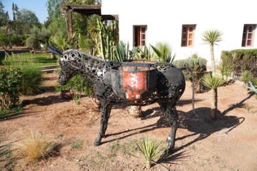 Sculptuur getiteld "ÂNE" door Hassan Laamirat, Origineel Kunstwerk, Metalen