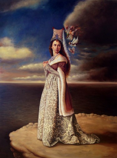 Painting titled "Sağır Sultan,Tuval…" by Hatice Berrak Çiçe, Original Artwork