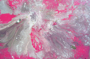 Painting titled "Pink ladie" by Sébastien Hauduc, Original Artwork, Acrylic