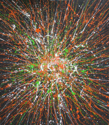Ζωγραφική με τίτλο "Supernova 2" από Sébastien Hauduc, Αυθεντικά έργα τέχνης, Ακρυλικό