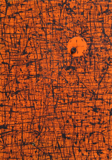 Painting titled "Agent orange" by Sébastien Hauduc, Original Artwork, Acrylic Mounted on Wood Stretcher frame