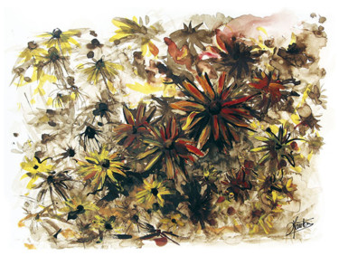 Pintura titulada "Jardin coloré" por Stéphane Hauton (O), Obra de arte original, Acrílico