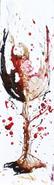 Peinture intitulée "Verre de vin de la…" par Stéphane Hauton (O), Œuvre d'art originale, Encre