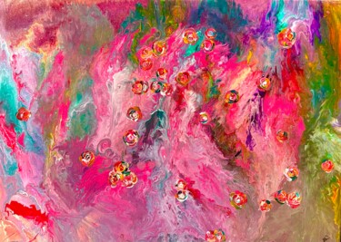 Painting titled "Magnificent pink" by Havana Wilson, Original Artwork, Acrylic Mounted on Wood Stretcher frame