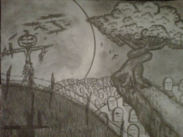 Drawing titled "Zombie Land" by Havok, Original Artwork, Other