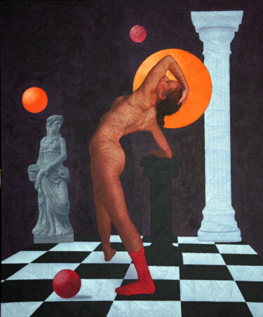 Painting titled "Dance of Eros" by Haydar Ekinekk, Original Artwork, Oil