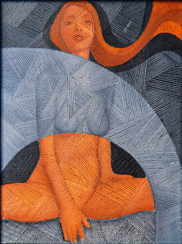 Pintura intitulada "Nude 5" por Haydar Ekinekk, Obras de arte originais, Óleo