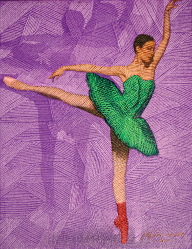 Peinture intitulée "Dance and move 4" par Haydar Ekinekk, Œuvre d'art originale, Huile