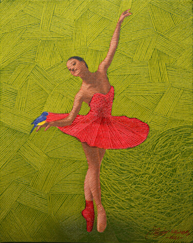 Painting titled "Dance and move 5" by Haydar Ekinekk, Original Artwork, Oil