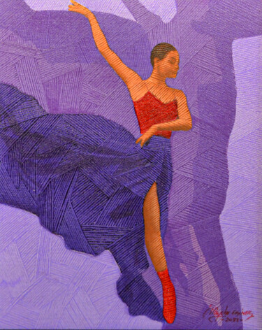 Schilderij getiteld "Dance and move 10" door Haydar Ekinekk, Origineel Kunstwerk, Olie