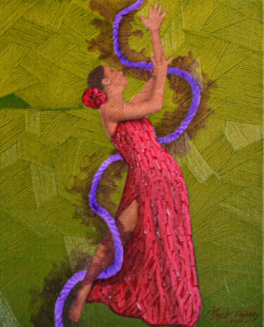 Peinture intitulée "Dance & Move 10" par Haydar Ekinekk, Œuvre d'art originale, Huile