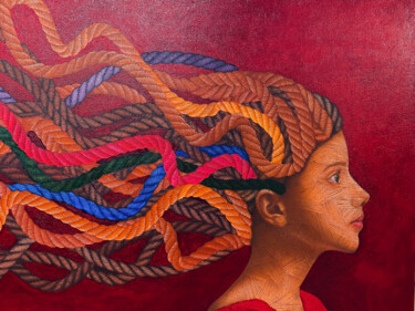 Schilderij getiteld "Colorful Dreams" door Haydar Ekinekk, Origineel Kunstwerk, Olie