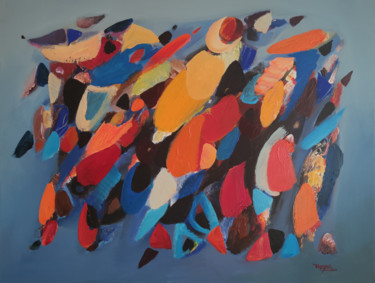 Pittura intitolato "Abstraction-10" da Hayk Miqayelyan, Opera d'arte originale, Acrilico