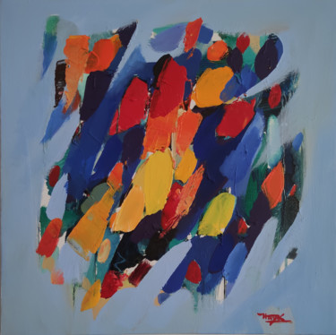 Картина под названием "Abstraction-11" - Hayk Miqayelyan, Подлинное произведение искусства, Акрил Установлен на Деревянная р…