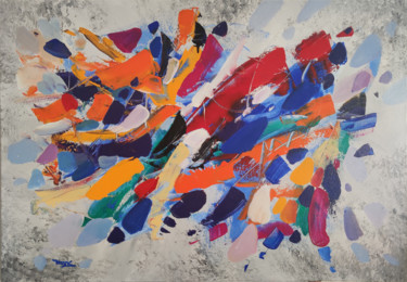Картина под названием "Abstraction-13" - Hayk Miqayelyan, Подлинное произведение искусства, Акрил Установлен на Деревянная р…