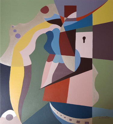 Картина под названием "Secret Behind the C…" - Liana Ohanyan, Подлинное произведение искусства, Масло Установлен на Деревянн…