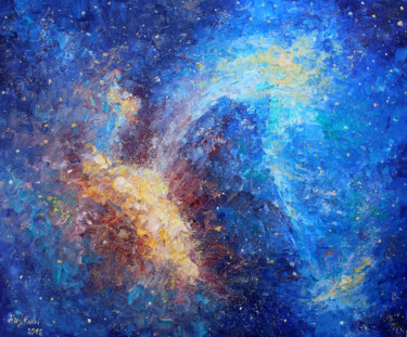 Pintura intitulada "Space" por Haykuhi Khachatryan, Obras de arte originais, Óleo