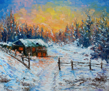Pintura intitulada "Warm winter" por Haykuhi Khachatryan, Obras de arte originais, Óleo
