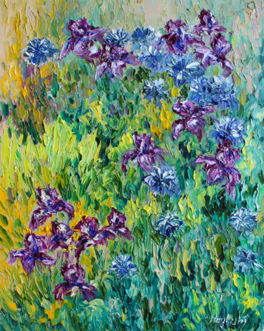 Pintura intitulada "Breathing Flowers" por Haykuhi Khachatryan, Obras de arte originais, Óleo