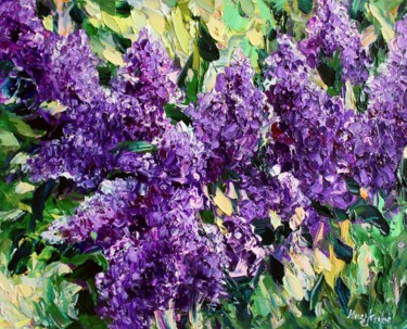 Painting titled "Lilac" by Haykuhi Khachatryan, Original Artwork, Oil