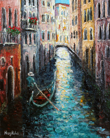 Painting titled "Venice" by Haykuhi Khachatryan, Original Artwork, Oil